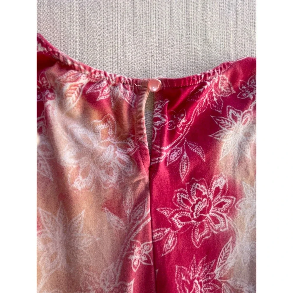 Girls Tie-Dye Floral Skater-style Dress Pink Size XL